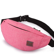 Load image into Gallery viewer, TINYAT Casual Men Fanny Bag Women Shoulder Waist Pack Bag Pouch Travel Hip Bum Bag Canvas Belt bag fit 6.22 inch phone T201 Red