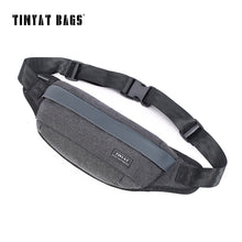 Load image into Gallery viewer, TINYAT Men Shoulder Waist Bag pack Black Canvas Chest Fanny Bag Handbag Belt Bag pack for phone money Women Travel Hip Pack Bum