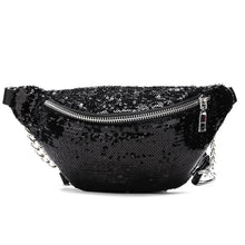 Load image into Gallery viewer, AIREEBAY Women Sequin Fanny Pack Fashion Female Waist Bag 2018 New Chest Pouch Shoulder Bag Glitter Bum Belts Bags Waist Packs