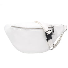 Load image into Gallery viewer, Casual Chain Lychee Leather Fanny Pack Waist Bag Casual Waterproof Antitheft Women Walking Shopping Band belt Multi-function Bag