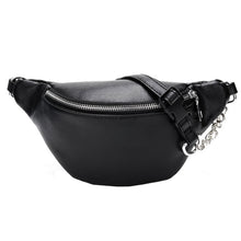 Load image into Gallery viewer, Casual Chain Lychee Leather Fanny Pack Waist Bag Casual Waterproof Antitheft Women Walking Shopping Band belt Multi-function Bag