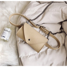 Load image into Gallery viewer, Miyahouse Trendy Waist Bags Classic Female Belt Pack For Women Mini Shoulder Bags PU Leather Simple Chain Belt Bags