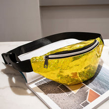 Load image into Gallery viewer, AIREEBAY Women Fashion Waist Bag Hologram Fanny Pack Waterproof Waist Packs Laser Silver Unisex holographic Chest Bags for Girls