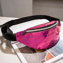 Load image into Gallery viewer, AIREEBAY Women Fashion Waist Bag Hologram Fanny Pack Waterproof Waist Packs Laser Silver Unisex holographic Chest Bags for Girls