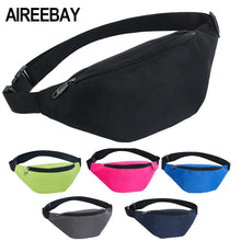 Load image into Gallery viewer, AIREEBAY Waist Bag Female Belt New Brand Fashion Waterproof Chest Handbag Unisex Fanny Pack Ladies Waist Pack Belly Bags Purse