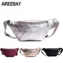 Load image into Gallery viewer, AIREEBAY Casual Women Waist Bag Brand Designer Fanny Packs Retro Style Girls Belt Bag 2019 New Small Leather Chest Travel Pouchs