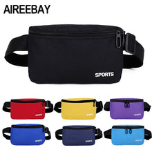 Load image into Gallery viewer, AIREEBAY Fanny Pack for Women Men Waist Bag Colorful Unisex Waist Pack New Fashion Female Belt Bag male Zipper Bum Bag Hip Pouch