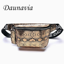 Load image into Gallery viewer, DAUNAVIA Waist Pack Serpentin Waist Bag Lady Fashion Designer Belt Chest package Mini Diagonal Women's Bag Luxury Belt package