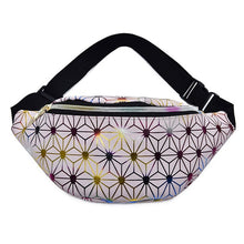 Load image into Gallery viewer, AIREEBAY Holographic Fanny Pack Women Silver Laser Bum Bag Travel Pink Waist Pack Hip Bag Fashion Black Hologram Girl Belt pouch