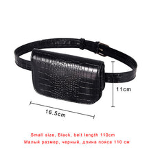 Load image into Gallery viewer, Vintage Waist Bag Women Alligator PU Leather Belt Bag Waist Pack Travel Belt Wallets Fanny Bags Ladies Fit 5.5 inches phones