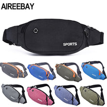 Load image into Gallery viewer, AIREEBAY Nylon Waist Pack Men Women Fashion Multifunction Fanny Pack Bum Bags Hip Money Belt Travel For Mobile Phone Bag Unisex