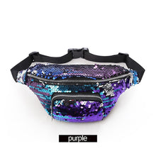 Load image into Gallery viewer, AIREEBAY Women Reversible Sequins Fanny Pack Glitter Waist Bag Female Travel Money Phone Fanny Shoulder Bag Bum Bag 2019 Design