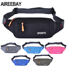 Load image into Gallery viewer, AIREEBAY Waist Pack Women Running Waterproof Waist Bag Mobile Phone Holder Men Gym Fitness Travel Pouch Belt Pink Chest Bags