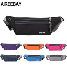 Load image into Gallery viewer, AIREEBAY Fashion Mini Fanny Pack For Women Men Portable Colorful Waist pack Travel Multifunctional Waterproof Phone Belt Bag