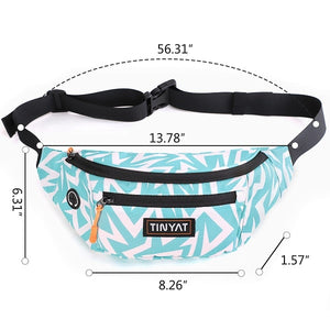 TINYAT Men Waist Bag Pack Travel Phone Belt Bag Pouch for Men Women Casual Shoulder Crossbody Canvas Bag for Belt Unisex Hip Bag