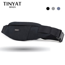 Load image into Gallery viewer, TINYAT Men Waist Bag pack Purse Waterproof Canvas Travel Phone belt bag pouch for Men Women Casual Bag for Belt Hip Pack