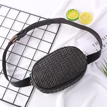 Load image into Gallery viewer, Straw Women Waist Pack Bag Belt Female Handmade Rattan Oval Design Summer Beach Bags Travel Fanny Pack Girl Chest Pack Purses